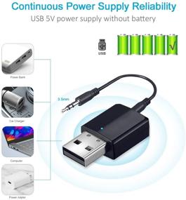 img 1 attached to 🔌 Enhance Connectivity with Janboo Bluetooth 5.0 Adapter: Transform PC, TV, Car Stereo into Bluetooth-Enabled Sound Systems