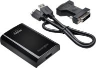 kensington multi-display adapter with displaylink - usb 3.0 (k33974am) in black logo