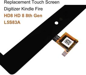 img 2 attached to Upgraded Replacement Touch Screen Digitizer + Tempered Glass Film for Amazon Kindle Fire HD8 HD 8 8th Gen 2018 L5S83A 8 Inch (LCD Not Included)