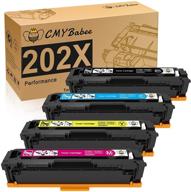 cmybabee compatible toner cartridges replacement for hp 202x 202a cf500a cf500x - laserjet pro m281fdw m254dw m281cdw m281fdn m280nw (4 packs) logo