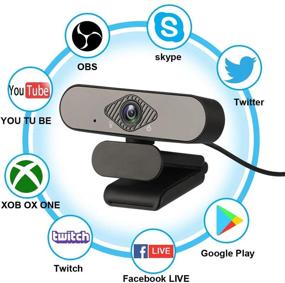 img 1 attached to Aqonsie Full HD 1080P USB Webcam with Microphone and Auto Fixed Focus, Plug and Play Streaming Web Camera 360° Rotatable for Video Conferencing, Calls, and Recording - Laptop/PC Webcam