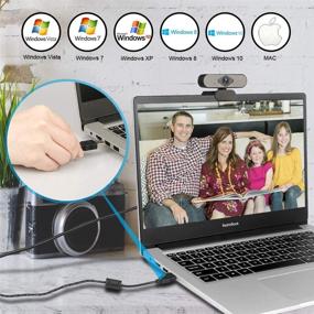 img 2 attached to Aqonsie Full HD 1080P USB Webcam with Microphone and Auto Fixed Focus, Plug and Play Streaming Web Camera 360° Rotatable for Video Conferencing, Calls, and Recording - Laptop/PC Webcam