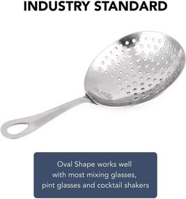 img 1 attached to 🍸 SS304 Stainless Steel Julep Strainer: Ideal Cocktail Strainer for Home or Commercial Bar Use