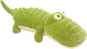 img 1 attached to LERORO 26 Inch Crocodile Plush Toy - Adorable Alligator Stuffed Animal Giant Children Pillow Cushion - Super Soft Cuddly Dolls for Kids Boys Girls Gifts, Green, 65CM