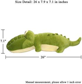 img 2 attached to LERORO 26 Inch Crocodile Plush Toy - Adorable Alligator Stuffed Animal Giant Children Pillow Cushion - Super Soft Cuddly Dolls for Kids Boys Girls Gifts, Green, 65CM