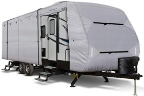 img 4 attached to Leader Accessories Silver 300D Ripstop Diamond Travel Trailer Cover, Fits 24'-27'