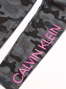 img 2 attached to 👧 Calvin Klein Girls Performance Leggings: Trendy and Functional Girls' Clothing for Everyday Wear