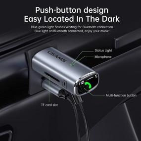 img 2 attached to 🚗 Enhance your Car Audio Experience with Car Bluetooth Receiver, 3.5mm Jack Aux Bluetooth 5.0 Adapter Dongle - Speaker Audio Music Transmitter, CVC8.0 Noise Cancelling, Built-in Microphone and TF Card Slot