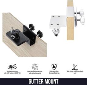img 3 attached to Wasserstein Weatherproof Gutter Mount with Magnetic Adapter for Nest Cam Outdoor - Optimal Placement and Enhanced Protection (Black)