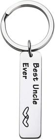 img 4 attached to 🔑 Forever Connected: Uncle Keychain Brother Memorial Jewelry