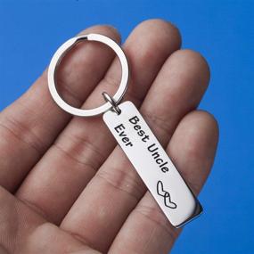 img 1 attached to 🔑 Forever Connected: Uncle Keychain Brother Memorial Jewelry