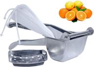 elev stainless steel fruit juicer – handheld fruit press with 2 bags 🍊 – easy to clean – rustproof and food-grade – ideal for citrus and grapes logo