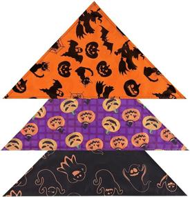 img 4 attached to POPETPOP Halloween Reversible Bandanas Triangle