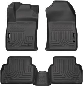 img 4 attached to 🐾 Husky Liners Weatherbeater Floor Mats - Fits 2011-2019 Ford Fiesta - Black - Front & 2nd Seat - 98751