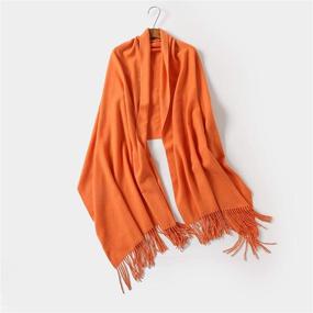 img 3 attached to Cashmere Pashmina Scarves: Abstract 🧣 Women's Accessories for Scarves & Wraps