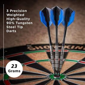 img 3 attached to GLD Products Fat Cat Bulletz 90% Tungsten Darts with Case - 23g, Black: High-Quality Steel Tip Dart Set