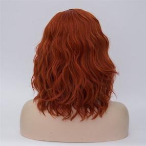 img 3 attached to 🧡 Aicos Fashion 35cm Short Curly Full Head Wig - Heat Resistant Wig for Daily Dress, Carnival, Party, Masquerade, Anime Cosplay + Wig Cap (Orange)