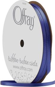 img 2 attached to 🎀 Offray Royal Blue Double Face Satin Craft Ribbon - 1/8-Inch x 24-Feet