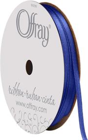 img 3 attached to 🎀 Offray Royal Blue Double Face Satin Craft Ribbon - 1/8-Inch x 24-Feet