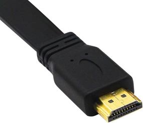 img 2 attached to 🔌 CERRXIAN Lemeng 1FT Плоский узкий кабель HDMI высокой скорости - разъем типа A к углу вниз на 90 градусов типа A