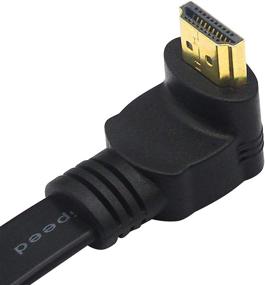 img 3 attached to 🔌 CERRXIAN Lemeng 1FT Плоский узкий кабель HDMI высокой скорости - разъем типа A к углу вниз на 90 градусов типа A