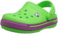 crocs crocband детские зеленые мужские туфли логотип