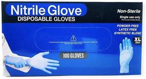 img 3 attached to CTB Disposable Nitrile Gloves, Size X-Large - Case of 1000 Gloves/10 Boxes - Latex Free, Powder-Free, Multi Purpose