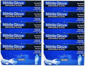 img 4 attached to CTB Disposable Nitrile Gloves, Size X-Large - Case of 1000 Gloves/10 Boxes - Latex Free, Powder-Free, Multi Purpose