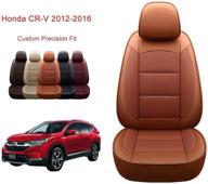 oasis auto 2012-2016 crv custom fit pu leather seat cover compatible with honda cr-v 2012-2013-2014-2015-2016 (2012-2016 crv logo