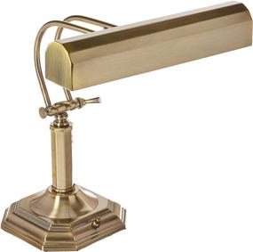 img 2 attached to Vintage-inspired Antique Brass Desk Lamp by Lite Source - The Perfect Piano Mate