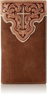 nocona cross inlay rodeo brown: western style meets elegance! logo