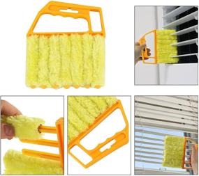 img 2 attached to 🧹 8-Piece Handheld Groove Gap Cleaning Tools - Multifunctional Brushes for Door Window Tracks, Crevices, Blinds, Showers, Car Vents, Keyboards, Shutters, and Air Conditioners