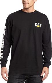 img 3 attached to 🐛 Caterpillar Trademark Banner T Shirt: Premium Men's Clothing with Classic Appeal