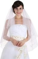 exquisite samky 2t 2 tier beaded motifs pencil edge bridal wedding veil - a stunning accessory for your special day! logo