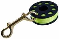 🔆 scubamax 75 ft yellow line finger spool: durable brass clip line holder reel for scuba diving logo