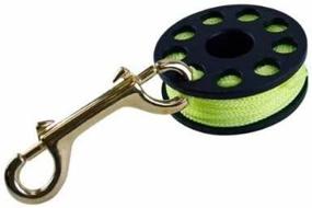 img 4 attached to 🔆 ScubaMax 75 Ft Yellow Line Finger Spool: Durable Brass Clip Line Holder Reel for Scuba Diving