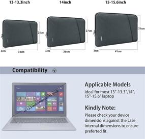 img 1 attached to 💧 Water-Resistant Laptop Sleeve Case for 13-13.3 Inch MacBook Air/Pro - Business Computer Case for Men and Women