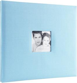 img 3 attached to 📸 MCS MBI 13.5x12.5 Inch Fashion Fabric Scrapbook Album with 12x12 Inch Pages featuring Photo Opening in Sky Blue (802514) - Enhanced for SEO