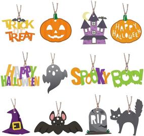 img 3 attached to 🎃 Halloween Wood Craft Kit: DIY Arts & Crafts Ornaments for Kids, Homeschool, Parties & More