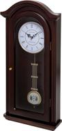 🕰️ stylish burnley walnut pendulum clock: fox and simpson with westminster chimes logo
