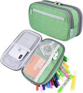 yonzone big capacity pencil case: ideal organizer for students and office supplies logo