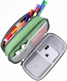 img 3 attached to Yonzone Big Capacity Pencil Case: Ideal Organizer for Students and Office Supplies