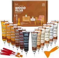 🪑 katzco furniture repair wood fillers - set of 25 with brushes and scraper: fix stains, scratches, wood floors & more! logo