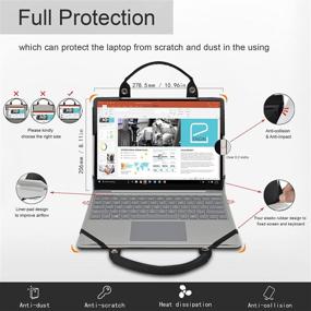 img 1 attached to 📚 LiuShan 2 in 1 PU Leather Protective Case Cover Sleeve + Portable Bag for 12.4" Microsoft Surface Laptop Go - Black [Not Compatible with Surface Laptop 13.5 & Surface Laptop 3 15]