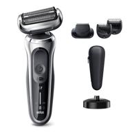 💪 premium braun series 7 7027cs electric razor: efficient wet & dry shaving, with 360 flex head, beard trimmer, rechargeable for men - complete with charging stand and travel case logo
