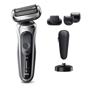 img 4 attached to 💪 Premium Braun Series 7 7027cs Electric Razor: Efficient Wet & Dry Shaving, with 360 Flex Head, Beard Trimmer, Rechargeable for Men - Complete with Charging Stand and Travel Case