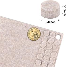 img 3 attached to 🔘 HongWay 360pcs Small Felt Pads 3/8" Diameter, Heavy Duty Self Adhesive 5mm Thick Cabinet Doors Drawers Lids Round Felt Bumpers, Beige and Brown 180pcs Each