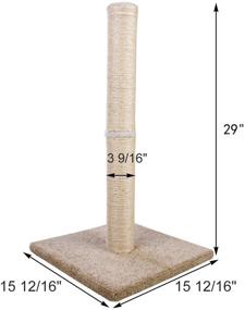 img 2 attached to 🐱 Dimaka 29" Tall Cat Scratching Post: Perfect for Big Cats, with Natural Sisal Rope Post and Sturdy Carpet Base - Ideal Adult Cat Scratcher and Tree