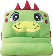 🦕 plush play pillow - danny the dinosaur - with built-in shelf for devices or books - large storage pockets - snuggly & soft - mypadimals logo