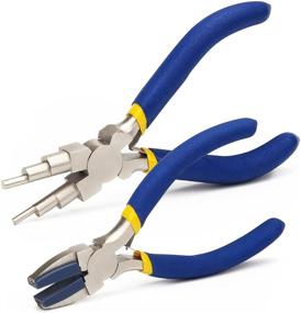 img 4 attached to 🔍 Optimized Search: Nylon Pliers Set for Jewelry Making - AngleKai 6-in-1 Bail Making Pliers and Nylon Jaw Flat Nose Pliers Loop Pliers for Jewelry, Jump Rings (Blue)
